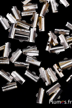 Embouts à écraser - 16 x 8 mm - argenté